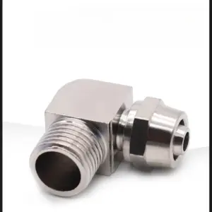 Industrial pneumatic accessories copper push joint PL8-02 elbow, 1/8/1/4/3/8 "4/6/10/12mm right angle locking nut