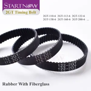 2GT 6mm 3D Printers Parts 110 112 122 158 200 280 300 400 610 852mm Synchronous Belts GT2 10mm Closed Loop Rubber Timing Belt
