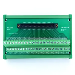 DIN Rail Mount FCN48P PLC Interface Module Male Header Breakout Board, Terminal Block, Connector FCN-364P040-AU.