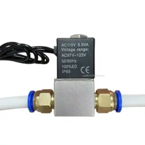 Normally Closed 1/4" Solenoid Valve DC 12V 24V Pneumatic Position Coil Alloy Internal Electric AC 110V 220V for Air Water