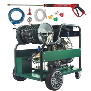 Industrial 50L 150 Bar High Pressure Pipe Cleaner Water Jetter Drain Machine Sewer Cleaning Equipment With Parts