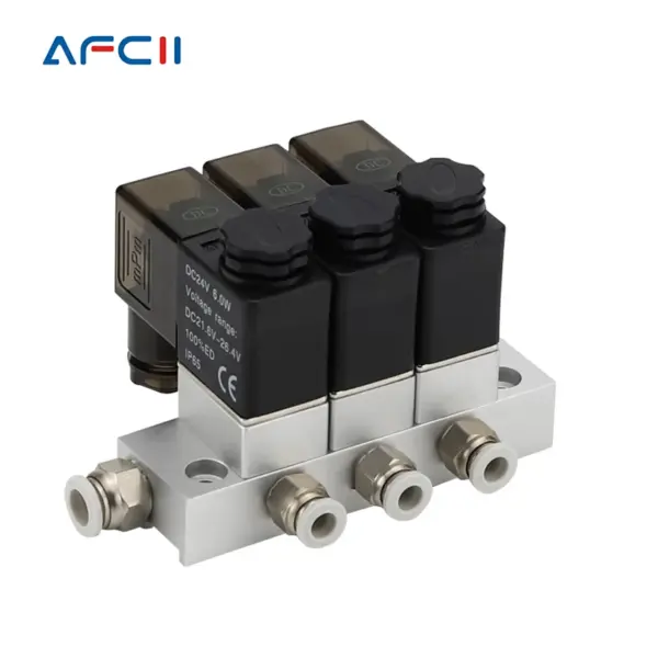 2v025 Multi-way Combination Manifold Pneumatic Solenoid valve 12V 24V 110V 220V 2way Normally Closed Air Magnetic Valve