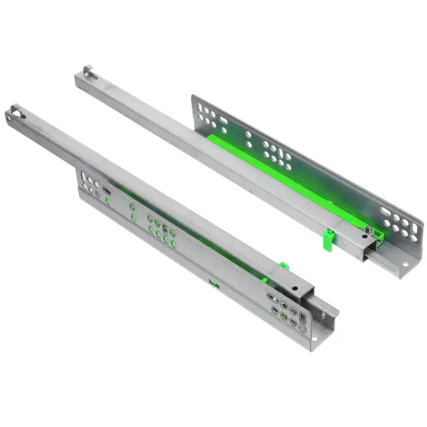 1Pair Heavy Duty Steel Drawer Slides Bottom Mount Silent Smooth Bearing Full Extension Sliding Rails for Dresser Cabinet