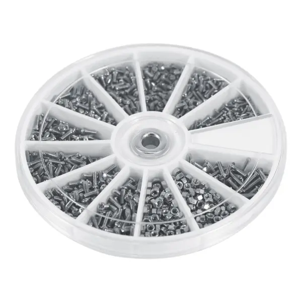 600PCS 12 Kinds of Small Screws Nuts Assortment Kit M1 M1.2 M1.4 M1.6 Repair Tool Accessory High Quality for Watches Glassess