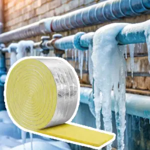 Self Adhesive Pipe Insulation Wrap 32.8ft Foam Tube Sleeve for HVAC Duct Hot Water Pipe Winter Protection Home RV Outdoor Pipe