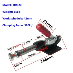 High Quality Horizontal Quick Toggle Clamp GH-304-EM Stainless Steel Metal Processing Manual Fixing Clip