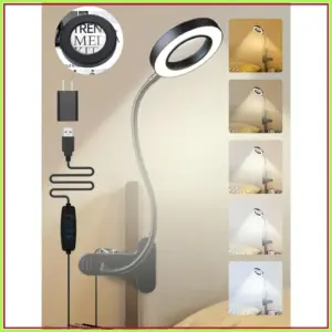 10X Magnifying Glass with Light, 58 LED 750 Lumen Reading Lamp, Clip on Desk/Bed/Work/Nail