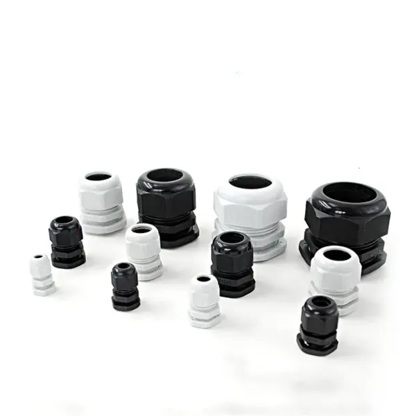 5 PCS Plastic Nylon Joint PG7 PG9 PG11 PG13.5 PG16 PG19 PG21 PG25 Waterproof Cable Connector IP68 Black White Cable Gland