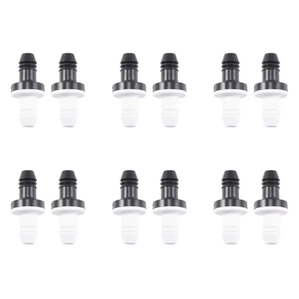 ABRU-12Pcs 3/8 Inch 10Mm Inline Abs One Way Water Non Return Check Valve For Fuel Gas Liquid Air