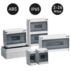 HT IP65 2/3/5/8/12/15/18/24 way Distribution Box Waterproof MCB Box Panel Installation Distribution Box Waterproof Junction Box