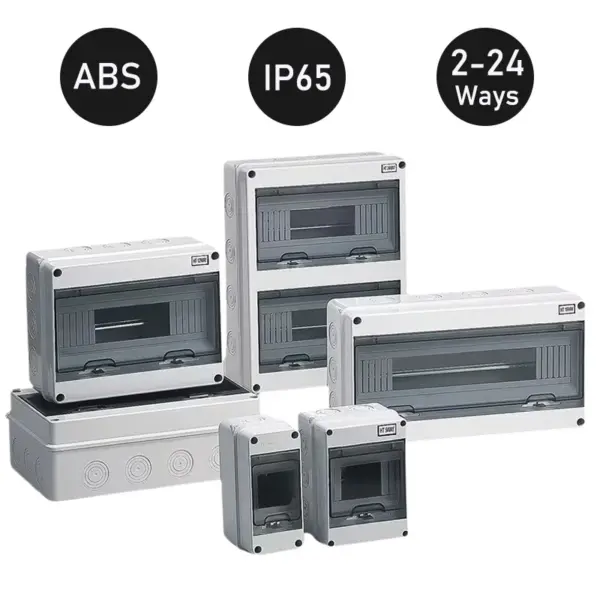 HT IP65 2/3/5/8/12/15/18/24 way Distribution Box Waterproof MCB Box Panel Installation Distribution Box Waterproof Junction Box