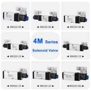 Pneumatic Solenoid Valve 4M210-06-08 5 Port 2 Position 4M310-10 Control The Air Valve Voltage AC24V, AC220V, DC12V, DV24V