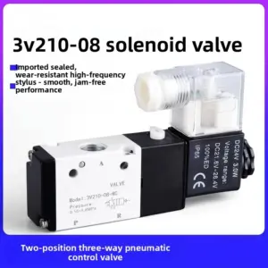 3V210-08 Pneumatic Electric Solenoid Valve 3 Way 2 Position Control Air Gas Magnetic Valve 12V 24V 220V Coil Volt Hose Fittings