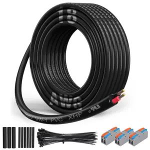 UL Listed 18 AWG 2 Conductor Tinned Copper Wire, 30ft - Flexible PVC Cord For Auto, Marine, LED & More