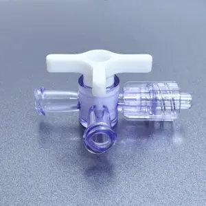 5PCS Healthcare Medical Grade Non Sterile Plastic Three Way Stopcock Valve