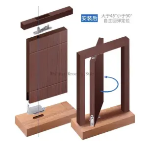 Stainless Steel Heavy Duty Revolving Door Shaft With Buffer Adjustable Self Close Pivot Positioning  Rotating 90 degree locked