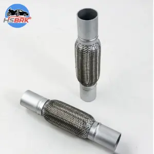 ID32-102mm Universal Exhaust Flex Pipe Stainless Steel Braided Bellow Flexible Muffler Connector Weld On Car Exhaust Repair Tube