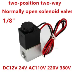 Normally Open Brass Solenoid Valve  1/8" 12V 24V 110V 220V 380V 2 Way Solenoid Valve Pneumatic Valves for Water Air Gas Two-way