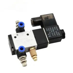 220V 3-Way Solenoid Valve for Pneumatic Cylinder & SodaStream, High Pressure Air Control Valve with Auto Switch