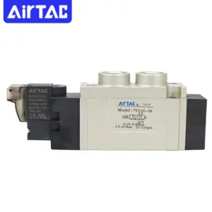 Airtac Original 7V Series Air Pneumatic Electric Solenoid Valve 7V210-08-B/A/F-050/200 7V21008B050 5/2 Way 1/4" 3/8" 1/2"