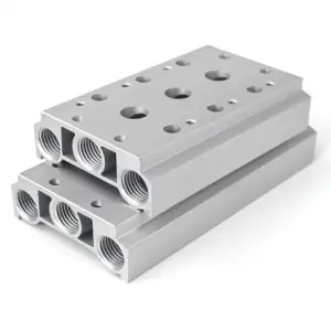 （1）Pneumatic Solenoid Valve Manifold 4V210-08 4V220-08 Base Board Air Exhaust Plate Airtac Type 4V200 200M 4F 6F 8F 10F 12F 15F