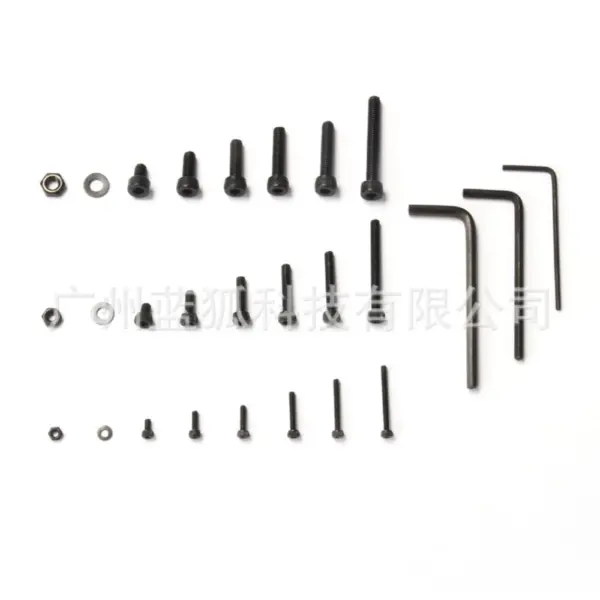 1080PCS Cylindrical Head Hexagon Socket Bolts M2 M3 M4 Black Carbon Steel Screws Nuts and Flat Washers Assortment Kit