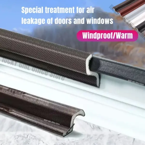 1pc 1M/39.37in Plastic Steel Casement Windows Sealing Strip Soundproof Foam Seal S Type Weather Stripping draft stopper Door Sea