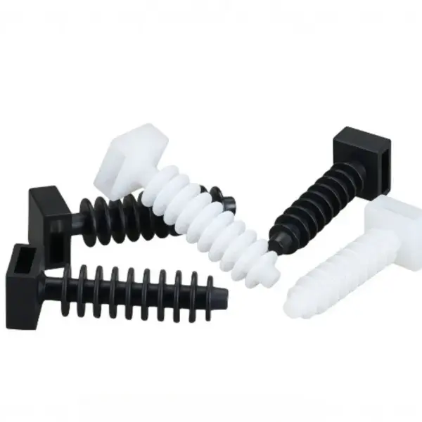 100pcs Nylon Cable Tie Holder Zip Tie Mount Push in Rivet Type Inserting Fixed Seat Hose Support Plastic Electric Wire Holder