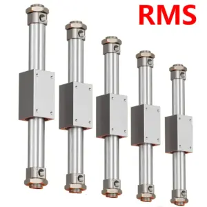 RMS Series 25mm Bore RMS25 Rodless Magnetic Air Pneumatic Cylinder Double Acting 100/200/300/400/500/600/700/800/1000mm Stroke