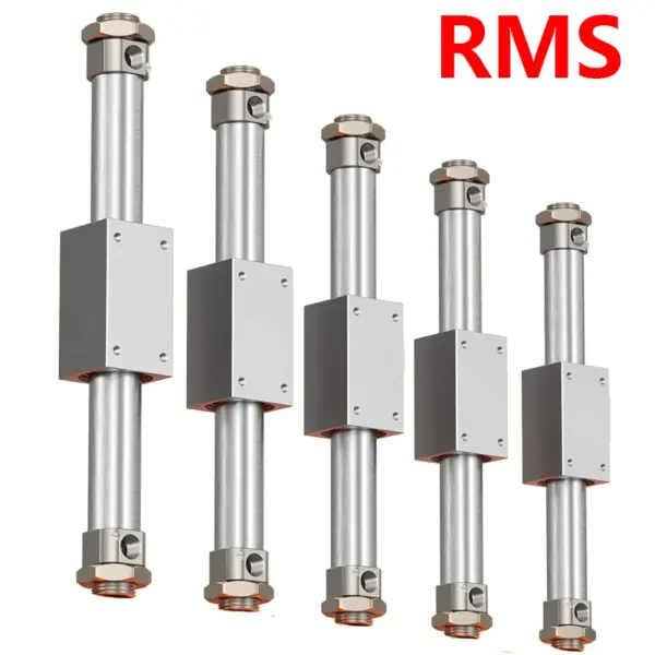 RMS Series 25mm Bore RMS25 Rodless Magnetic Air Pneumatic Cylinder Double Acting 100/200/300/400/500/600/700/800/1000mm Stroke