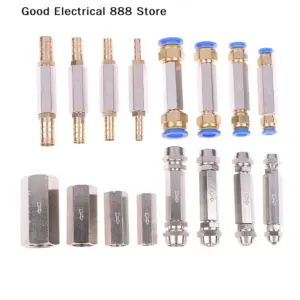 Pneumatic Check Valve 6mm 8mm 10mm 12mm OD Hose One Way Valve Air Gas Single Way Brass Valve Air Compressor Pipe Fitting Adapter