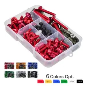 D2 177PCS Fairing Bolts Kit CNC Alloy Screws Nut For Motorcycle Modification Accessories Windshield Cover Set Retrofit Bolt Set