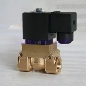 50bar High-Temp Pilot Brass Solenoid Valve 24V/AC220V 12mm 1/2" BSP NC
