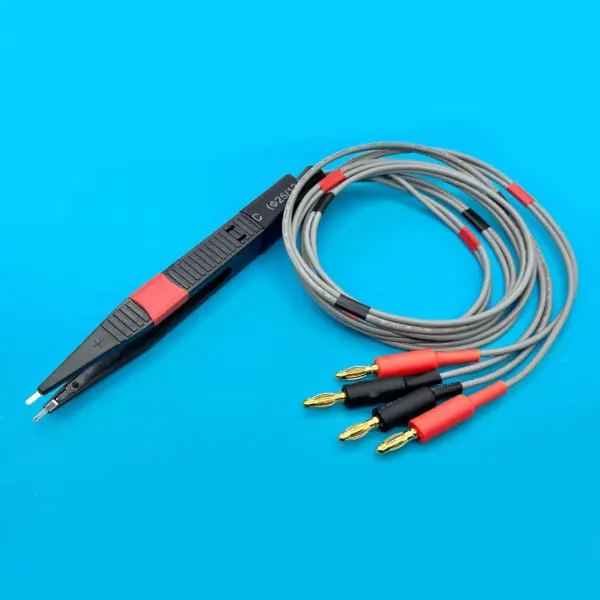 SMD SMT Chip LCR Test Clip Lead Probe Digital Multimeter Meter Tweezer Capacitor Resistance tweezers 4x 4mm banana plug