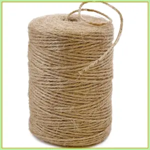 656Ft 3Ply Jute Twine, 2mm Natural Brown Thick Rope for Crafts Gardening Plant Tie Floristry Gift Wrapping Wedding Decor