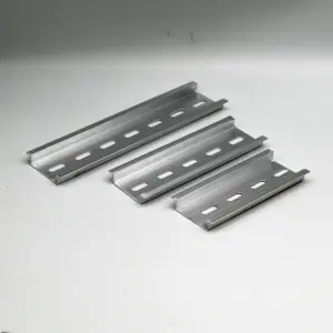 10PCS Universal Type 35mm Aluminum Slotted DIN Rail for C45 DZ47 Terminal Blocks Contactor Din Rail Terminal Blocks With sheath