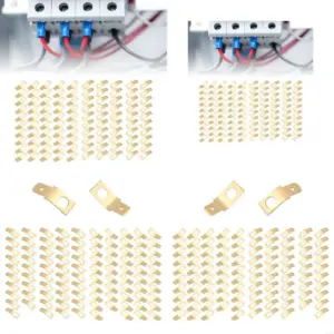 Pack of 100 Wire Connectors Without Insulated Male Electrical Spades Terminals for Industrial and Automotive Use