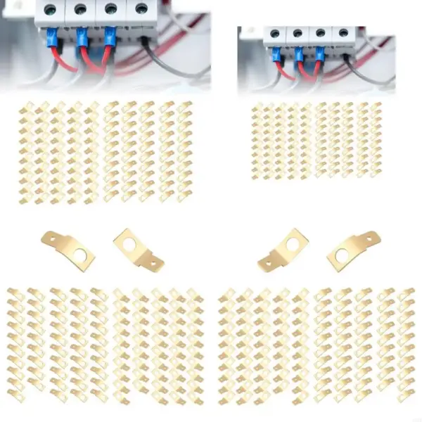 Pack of 100 Wire Connectors Without Insulated Male Electrical Spades Terminals for Industrial and Automotive Use