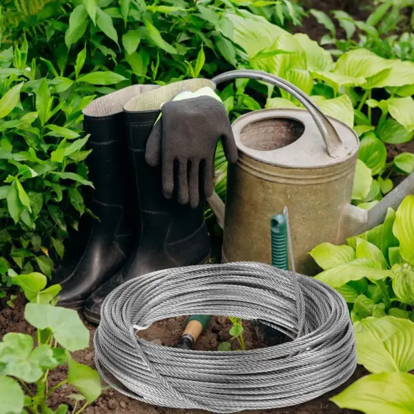 1Set Wire Rope Curtain Kit Stainless Steel 304 Thimble Rope Rigging Turnbuckle Cable Railing Outdoor Garden Fence Light Hanging