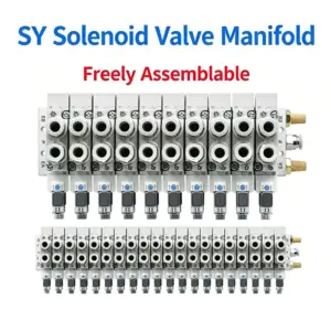 SMC Type SY5120 Multi-way Combination Manifold Pneumatic Solenoid Valve Control SY5120-4LZD-01 SY5120-5LZD-01 SY5120-6LZD-01
