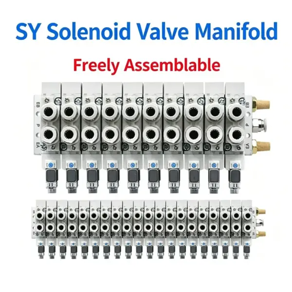 SMC Type SY5120 Multi-way Combination Manifold Pneumatic Solenoid Valve Control SY5120-4LZD-01 SY5120-5LZD-01 SY5120-6LZD-01