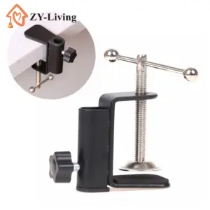 Aluminum Alloy Cantilever Desktop Magnifier Bracket Clamp Holder Metal LED Desk Lamp Clip Fittings Base Hose for Mic Stand Tool