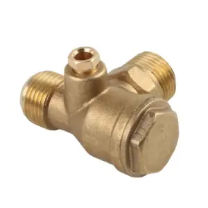 Brand New High Quality Check Valve Air Compressor 3-Port Air Tools Brass Home Male Threaded One-way Replacement 1pcs Connector