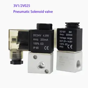 3V1 2V025 2V025-08 two position two-way 3V1-06 two position three-way   normally open normally closed pneumatic solenoid valve