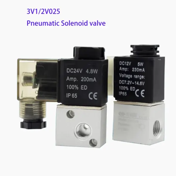 3V1 2V025 2V025-08 two position two-way 3V1-06 two position three-way   normally open normally closed pneumatic solenoid valve