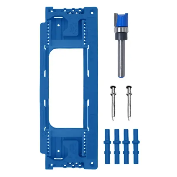 Door Hinge Router Template Tools Kit Router Bit Reusable Nails Lock-in Pins Replacement Door Lock & Hinge Mortising Jig Kit