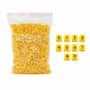 1000PCS PVC Wire Markers 0-9 Arabic Numerals 0.3mm² Spiral Wrapping Insulation Labels for Pipe Network Antiskid Sleeve