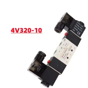 4V220-08 4V320-08 4V320-10 Pneumatic Solenoid Valve AC 220V,5 way 2 position double coil air solenoid valve for Gas