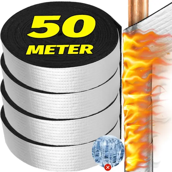 Insulation Pipe Tape Winter Antifreeze Protection Foam Foil Water Pipe Wraps Outdoor Indoor Self-adhesive Pipes Tapes Sleeve