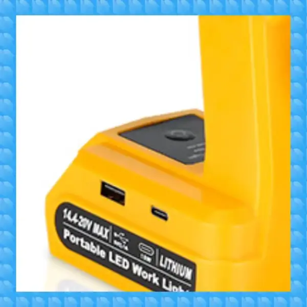 ETRT For  14.4-20V LED Portable Work Light 9W 1000LM Emergency LED Flood Light Wireless LED Job Site Lamp For Car Repairin